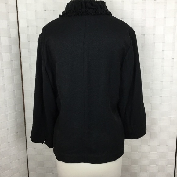 Chico’s Black ruffled jacket, M, beautiful details - Picture 2 of 5